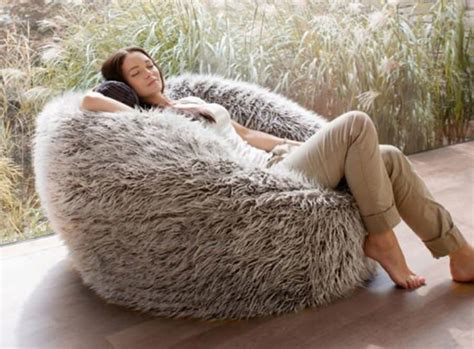 bean bag fake fur|luxury faux fur bean bag.